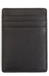 Royce New York Personalized Magnetic Money Clip Card Case In Black- Deboss