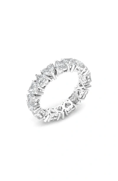 Hautecarat Alternating Hearts Lab Created Diamond Eternity Ring In 18k White Gold