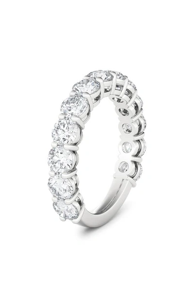 Hautecarat 3/4 Round Cut Lab Created Diamond Eternity Ring In 18k White Gold