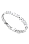 Hautecarat Oval Cut Lab Created Diamond Tennis Bracelet In 18k White Gold