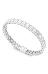 Hautecarat Emerald Cut Lab Created Diamond Tennis Bracelet In 18k White Gold