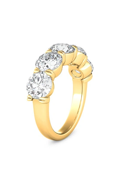 Hautecarat 5-stone Lab Created Diamond Anniversary Ring In 18k Yellow Gold
