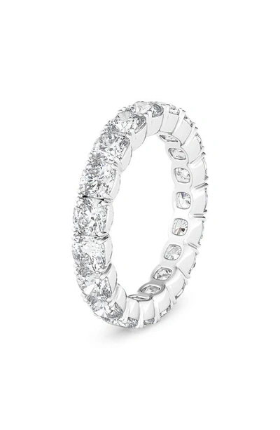 Hautecarat Cushion Cut Lab Created Diamond Eternity Ring In 18k White Gold