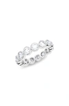 Hautecarat Round Cut Lab Created Diamond Eternity Ring In 18k White Gold