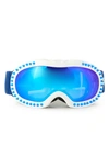 BLING2O KIDS' SPIKE WHITE SNOW GOGGLES