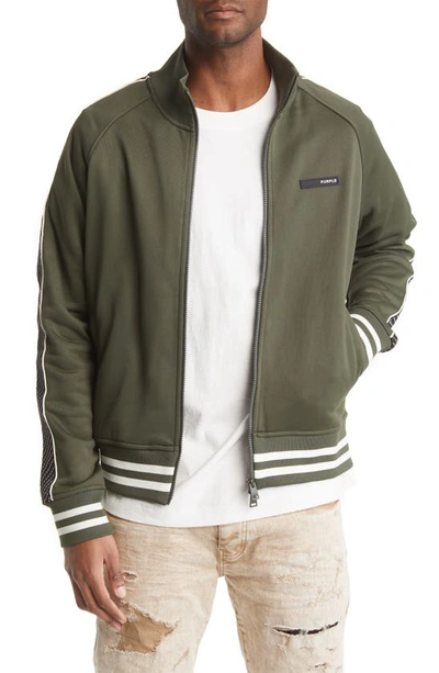 Purple Brand Tricot Track Jacket In Forest Night