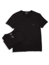 EMPORIO ARMANI MEN'S PURE COTTON 3-PACK V-NECK T-SHIRTS,400092240431