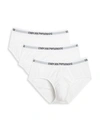 Emporio Armani Mens White Pack Of Two Slim-fit Stretch-cotton Briefs Xl