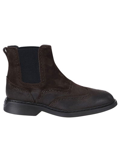 Hogan Men's  Brown Other Materials Ankle Boots
