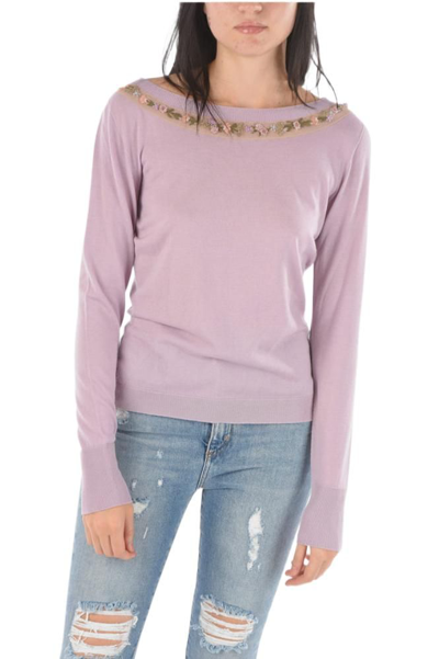 Blumarine Women's  Pink Other Materials Sweater