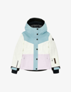 MONCLER MONCLER GIRLS LIGHT PINK KIDS CORSEREY COLOUR-BLOCK STRETCH-WOVEN JACKET 6-14 YEARS,59834886