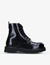 KENZO KENZO MENS BLACK SMILE LEATHER ANKLE BOOTS,59765067