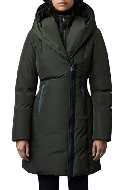 Mackage Kay Water Resistant Down Coat In Army