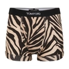 Tom Ford Zebra-print Stretch-cotton Boxer Briefs In Antique Brown