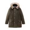 Woolrich Arctic Parka In Ramar Cloth With Removable Fur In Green