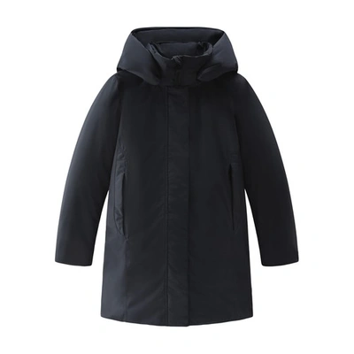 Woolrich Marshall Parka In Melton Blue