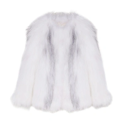 Yves Salomon Fur Jacket In Blanc