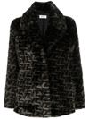 ZADIG & VOLTAIRE MONOGRAM FAUX-FUR COAT