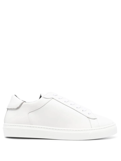Fabiana Filippi Low-top Lace-up Sneakers In Blanco