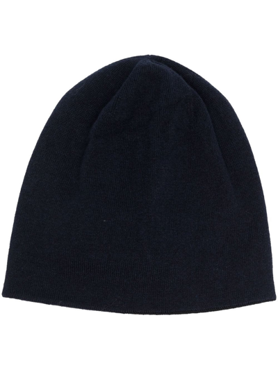 Moorer Fine-knit Cashmere Hat In Blau