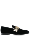 MOSCHINO LOGO-PLAQUE DETAIL LOAFERS