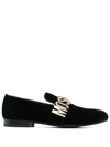 MOSCHINO LOGO-PLAQUE DETAIL LOAFERS