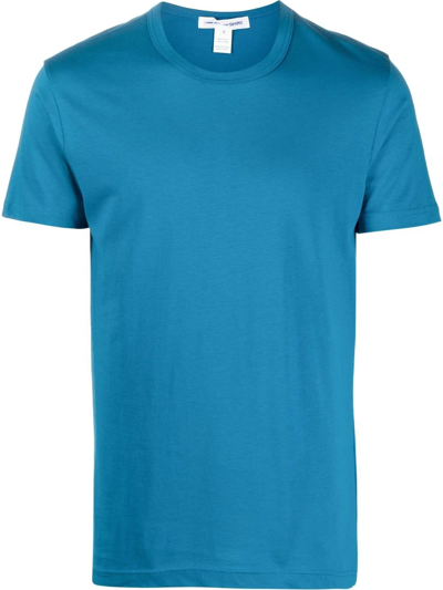 Comme Des Garçons Shirt T-shirt With Logo At Back In Blue