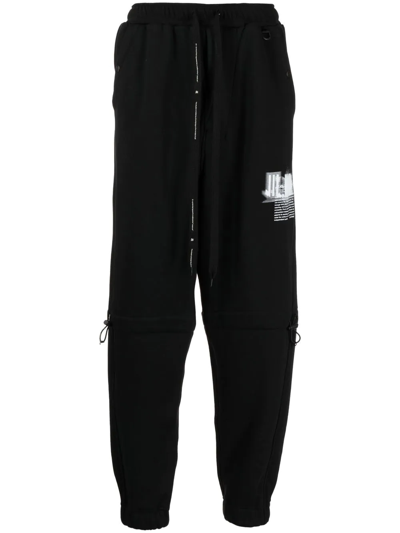 Niløs Graphic-print Track-pants In Black