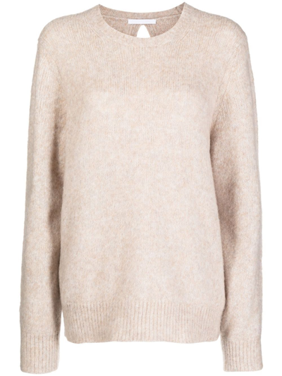Helmut Lang Knitted Long-sleeve Jumper In Rosa