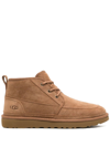 Ugg Neumel Lace Up Shoes In Leather Color Suede In Braun