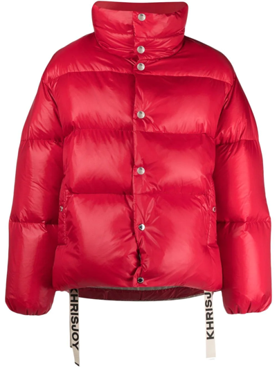 Khrisjoy Padded Bomber Jacket In Rot