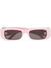 Balenciaga Dynasty Rectangle-frame Sunglasses In Rosa