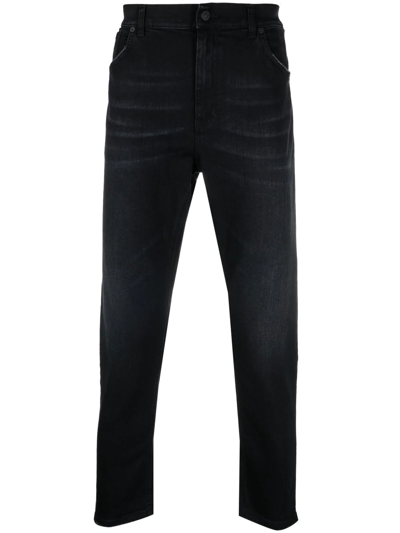 Dondup Low-rise Slim-fit Jeans In Schwarz