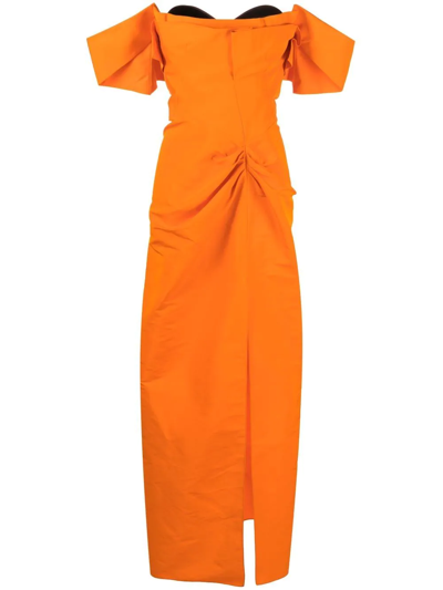 Alexander Mcqueen Strapless Tailored Dress In Orange | ModeSens