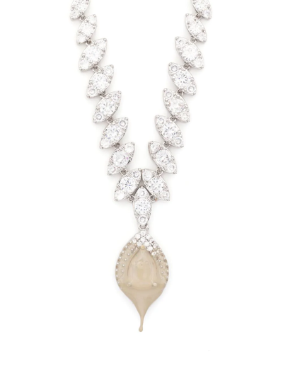 Ottolinger Diamond-dip Embellished Necklace In Silber