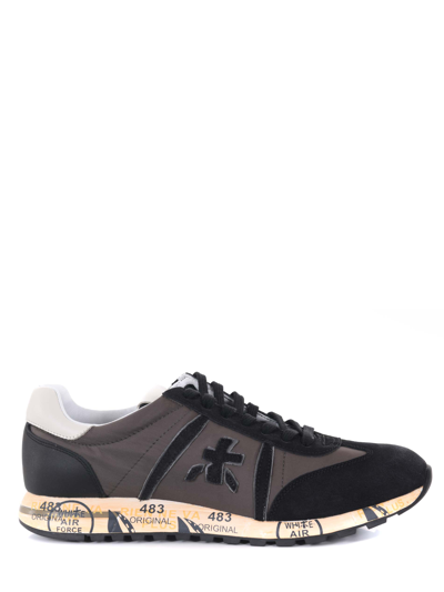 Premiata Lucy Sneakers In Black Suede And Fabric