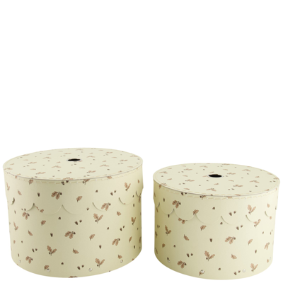 Buddy & Hope 2-pack Acorn Fsc Mix Round Boxes In Beige