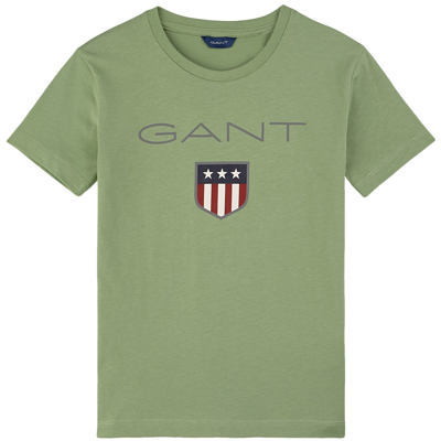 Gant Kids' Shield Branded T-shirt Eucalyptus Green