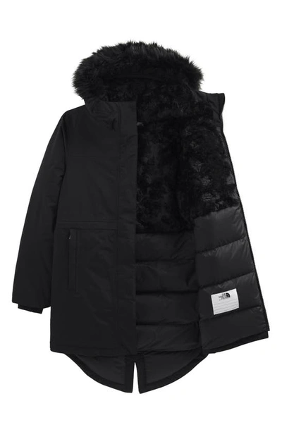 The North Face Kids' Arctic Waterproof 600-fill Power Down Parka In Black