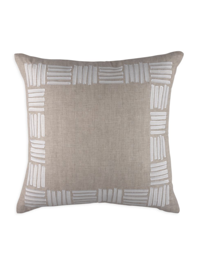 Lili Alessandra Aspen Linen & Hemp Euro Pillow In Natural And White