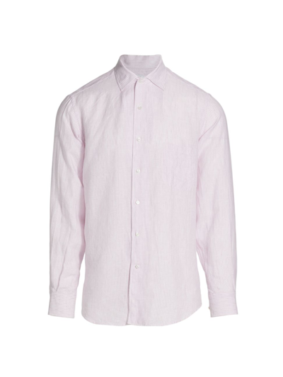 Loro Piana Andre Arizona Linen Shirt In Orange