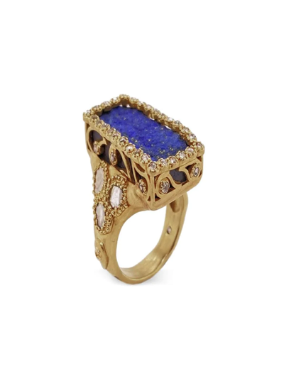 Coomi Women's Antiquity 20k Yellow Gold, Diamonds & Lapis Lazuli Statement Ring