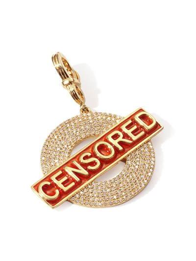 Coomi Women's 20k Yellow Gold, Diamond, & Enamel "censored" Charm