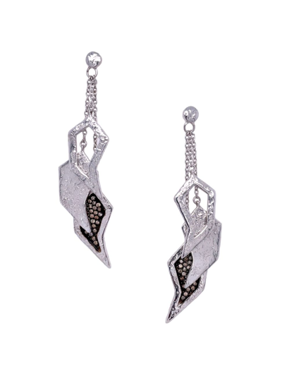 Coomi Women's Paisley Sterling Silver & Brown Diamond Drop Earrings