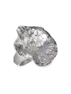 COOMI SILVER WOMEN'S SERENITY STERLING SILVER & DIAMOND LARGE FLOWER RING