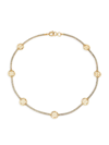 Tory Burch Women's Miller 18k-gold-plated & Crystal Logo Station Necklace
