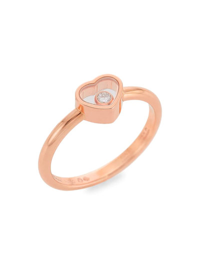 Chopard Women's My Happy Hearts 18k Rose Gold & Diamond Ring In Pink