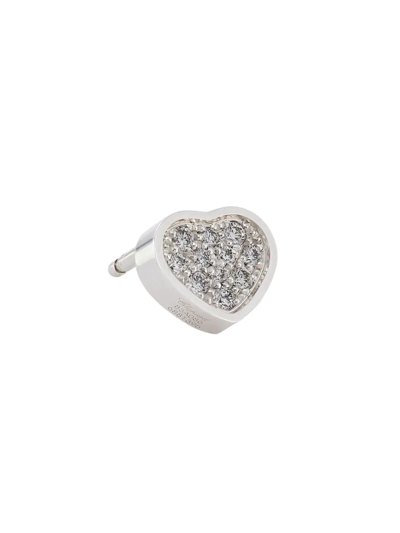 Chopard Women's My Happy Hearts 18k White Gold & Diamond Stud Earring