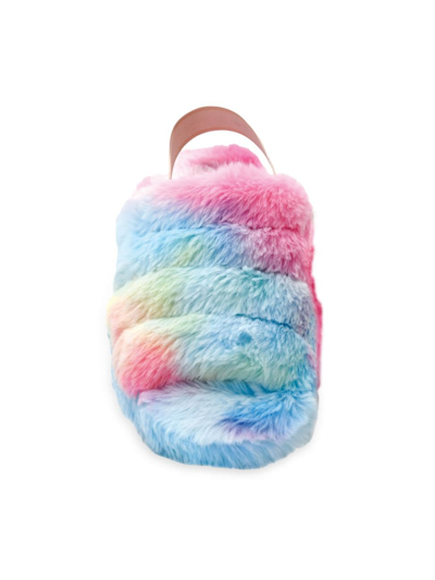 Iscream Kids' Little Girl's & Girl's Multicolored Rainbow Slippers In Neutral