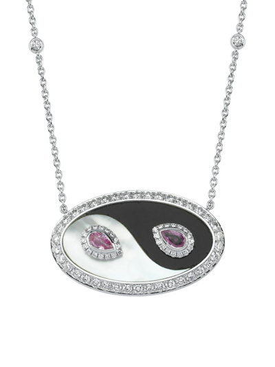 Danielle Marks Women's Yin-yang 18k White Gold & Multi-gemstone Pendant Necklace